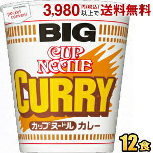 お買いものパンダのお皿プレゼント開催中★日清 120gカップヌードル カレー BIGビッグ 12食入 カップラーメン