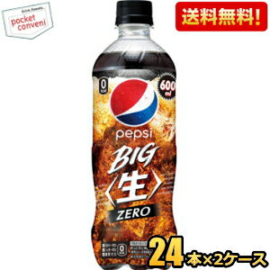 楽天ポケットコンビニクーポン配布中★【送料無料】サントリー ペプシ BIG 生 ゼロ （ZERO） 600mlペットボトル 48本（24本×2ケース） ゼロカロリー ※北海道800円・東北400円の別途送料加算 [39ショップ]