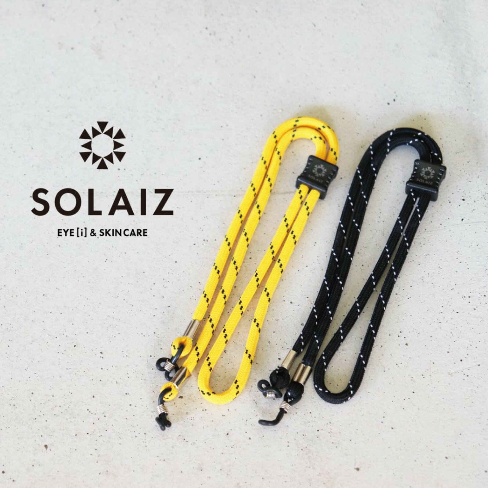 【最大1,200円OFFクーポン＆全品P5％以上】【ゆうパケット 最短翌日到着】SOLAIZ （ソライズ）用 バンドストラップ SLD-bandstrap ブラック イエロー メガネ 紛失防止 ズレ防止