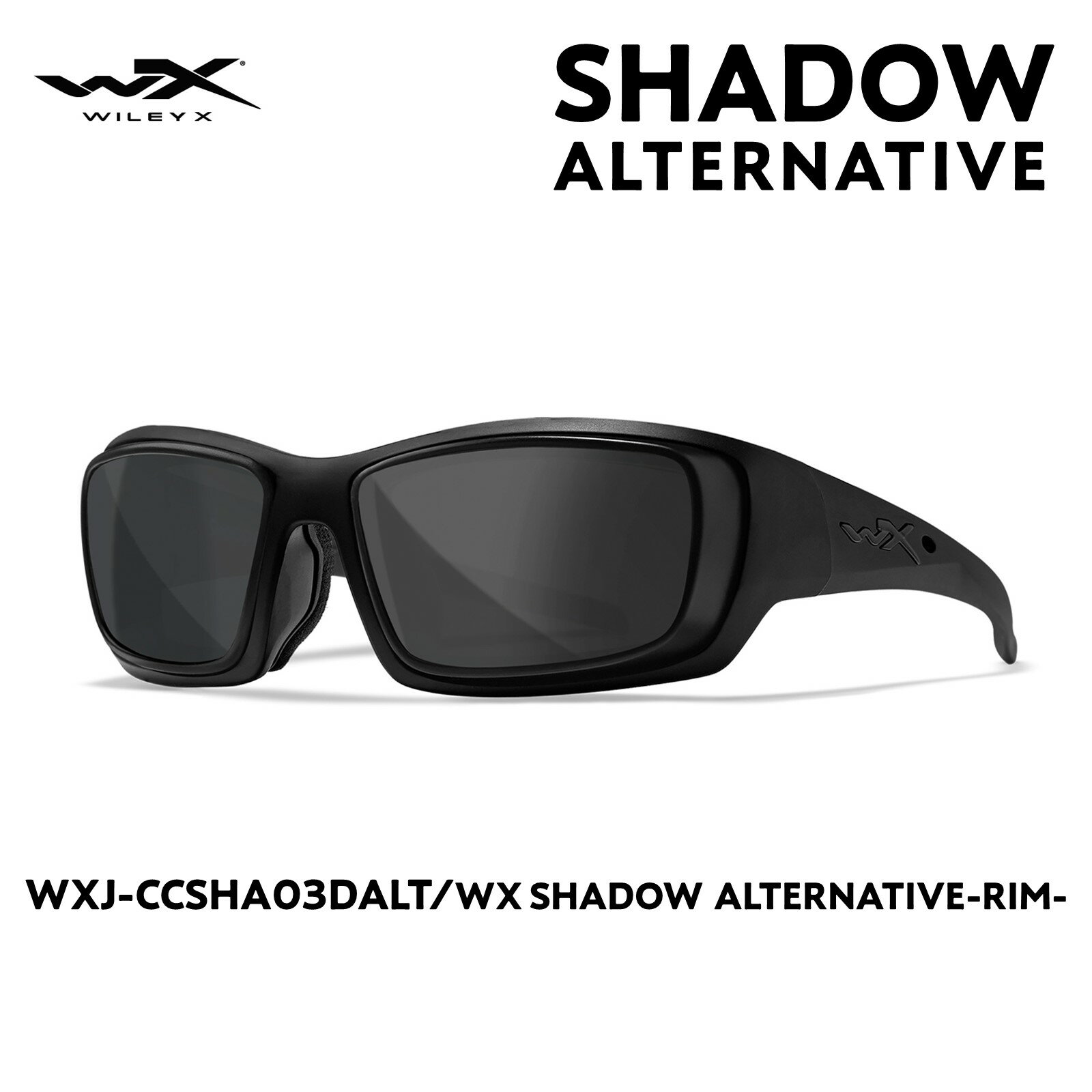 【最大1000円OFFクーポン＆全品P5％以上】【正規販売店 あす楽】WILEY X ワイリーX SHADOW ALTERNATIVE CCSHA03DALT シャドウ オルタナティブ リムガスケット付き スモークグレイレンズ サバイバルゲーム スポーツ サングラス