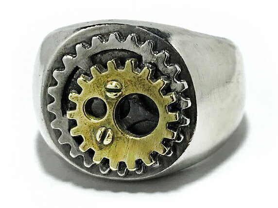 【 歯車リング 】シルバー/ブラス