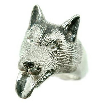 シベリアンハスキー/犬/シルバー925/リング/指輪/ドッグ/Dog/ring/犬リング/イヌリング/Silver925