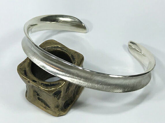 ＜9mm幅＞　 作家・逆甲丸ブレスレット　シルバー925