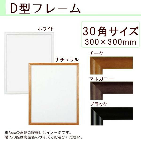 A.P.J. 木製フレーム D型フレーム 30角サイズ 300×300mm ホワイト 0021700917