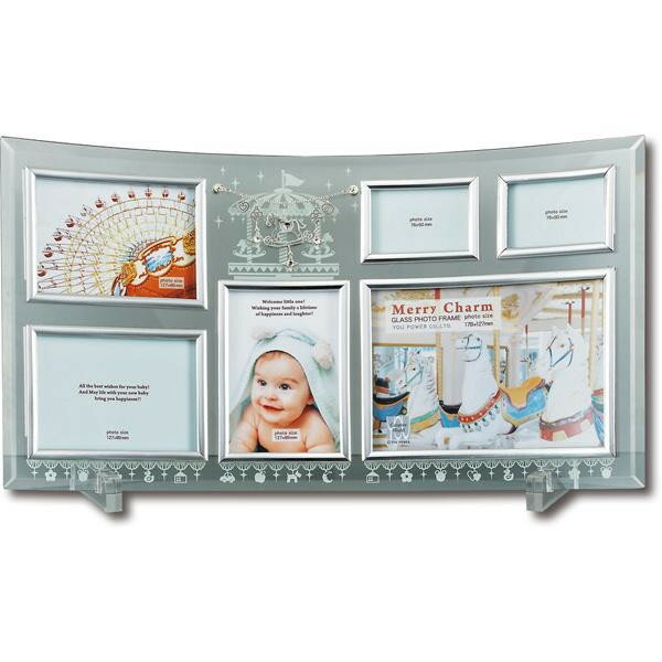 出産祝い 写真立て　フォトフレーム 赤ちゃん　写真立て 複数　6ウィンドー