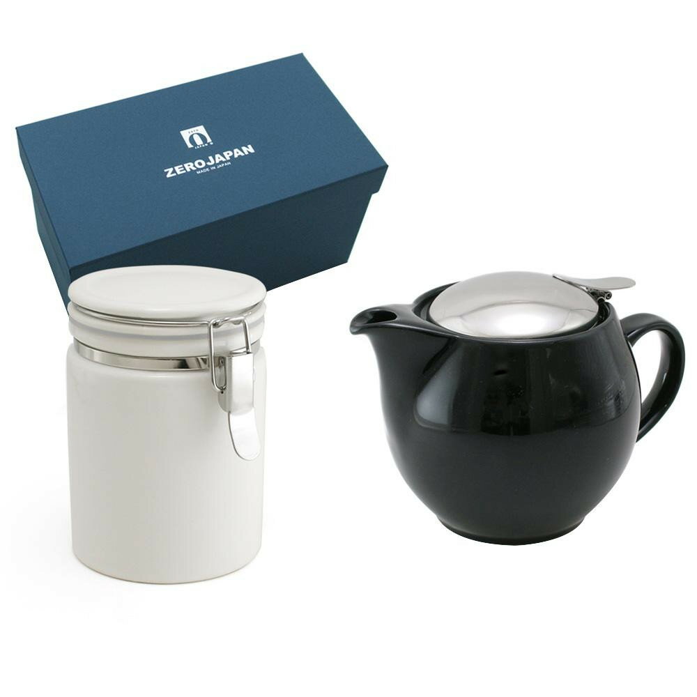 ZERO JAPAN ユニバーサルティーポット3人用+ティーキャニスター ZG-005 BK ブラック