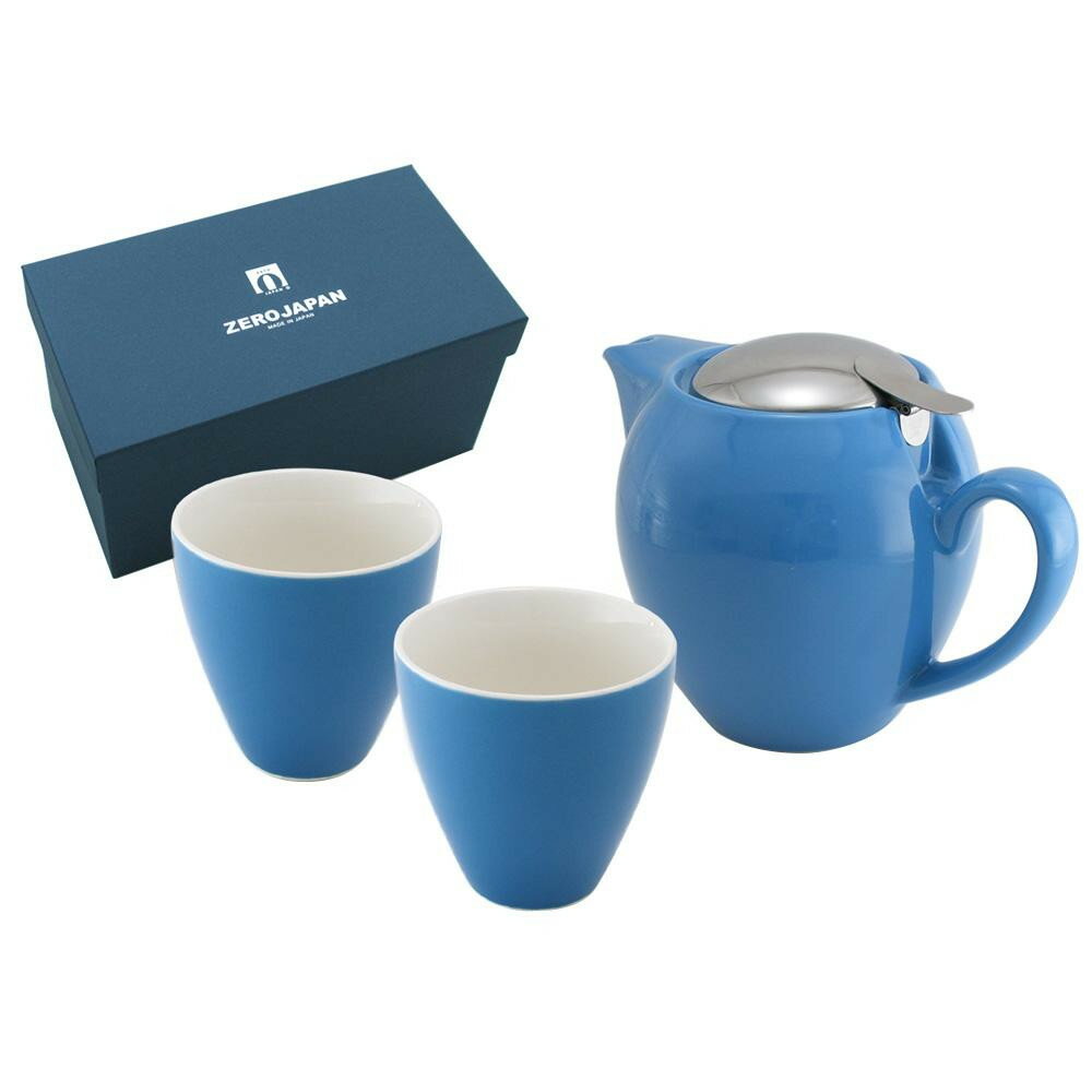 ZERO JAPAN ユニバーサルティーポット4人用+ティーカップトール×2 ZG-004 TR ターコイズ