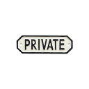 63583 サインプレート PRIVATE ホワイト