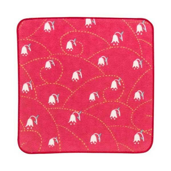 山田繊維 風呂敷 ふろしき 竹久夢二 ガーゼタオルハンカチ すずらん アカ 70022-105 PP袋入