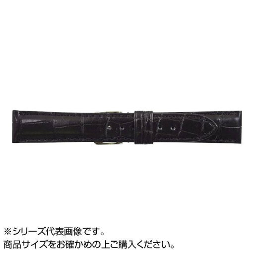MIMOSA ミモザ 時計バンド クロコマット 19mm ブラック 美錠:銀 WRM-A19 MIMOSA ミモザ 時計バンド クロコマット 19mm ブラック 美錠:銀 WRM-A19