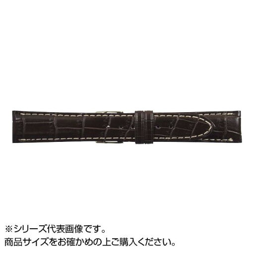 MIMOSA ミモザ 時計バンド クロコマット 22mm ブラウン/ホワイトステッチ 美錠:銀 WRM-BW22 MIMOSA ミモザ 時計バンド クロコマット 22mm ブラウン/ホワイトステッチ 美錠:銀 WRM-BW22