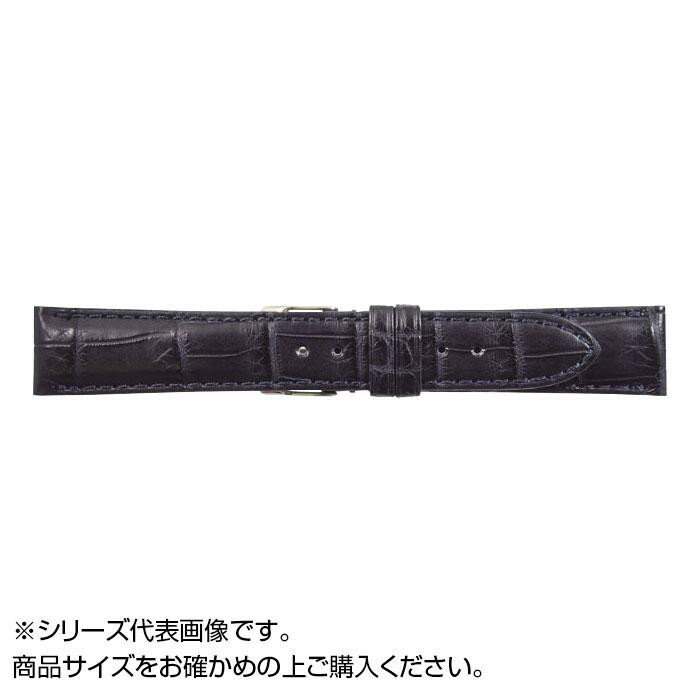 MIMOSA ミモザ 時計バンド クロコマット 22mm ネイビー 美錠:銀 WRM-N22