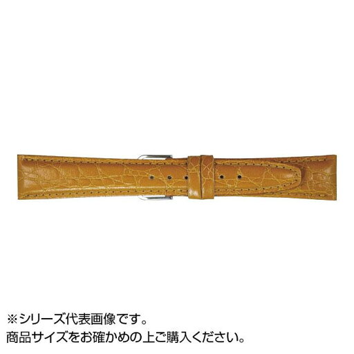 MIMOSA ミモザ 時計バンド RA型押ワニ 17mm ゴールド 美錠:銀 CRA-K17 MIMOSA ミモザ 時計バンド RA型押ワニ 17mm ゴールド 美錠:銀 CRA-K17