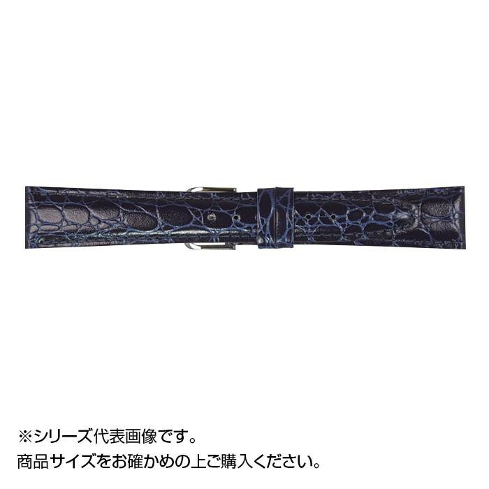 MIMOSA ミモザ 時計バンド RA型押ワニ 20mm ネイビー 美錠:銀 CRA-N20
