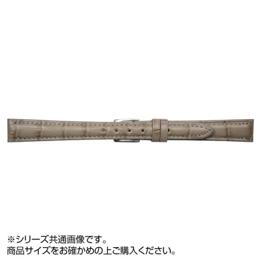 MIMOSA ミモザ 時計バンド SY型押ワニ 16mm グレージュ 美錠:銀 CSY-GG16 MIMOSA ミモザ 時計バンド SY型押ワニ 16mm グレージュ 美錠:銀 CSY-GG16