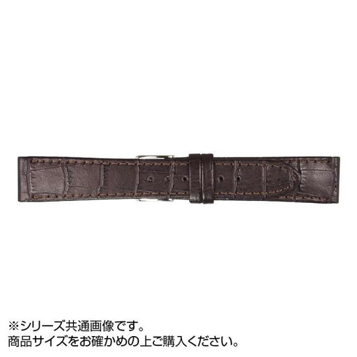 MIMOSA ミモザ 時計バンド P型押ワニ 19mm ダークブラウン 美錠:銀 CP-B19 MIMOSA ミモザ 時計バンド P型押ワニ 19mm ダークブラウン 美錠:銀 CP-B19