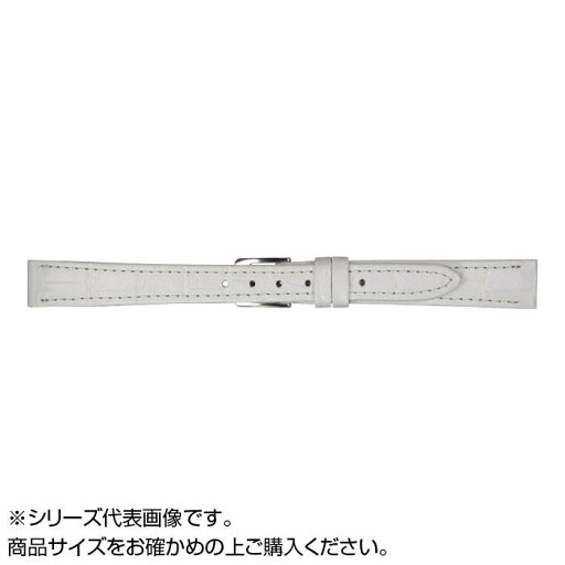 MIMOSA ミモザ 時計バンド P型押ワニ 9mm ホワイト 美錠:銀 CP-WH9 MIMOSA ミモザ 時計バンド P型押ワニ 9mm ホワイト 美錠:銀 CP-WH9