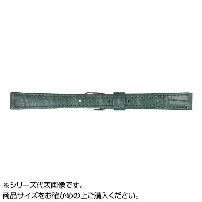 MIMOSA ミモザ 時計バンド P型押ワニ 12mm グリーン 美錠:銀 CP-G12