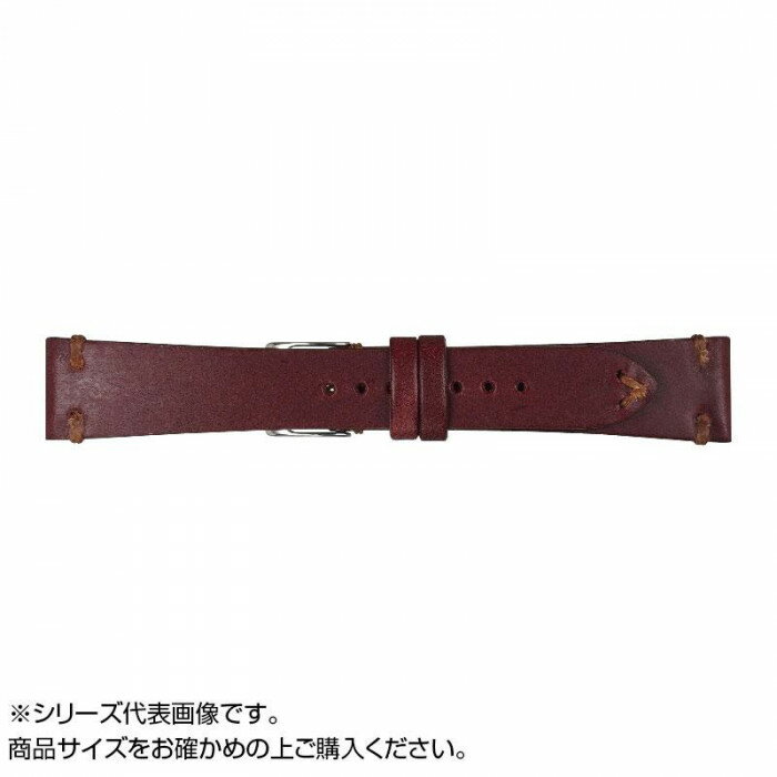 Emitta エミッタ 時計バンド ブッテーロ 19mm ワイン 美錠:銀 EB-W19
