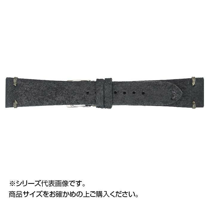 Emitta エミッタ 時計バンド ゴージュ 19mm ブラック 美錠:銀 EG-A19