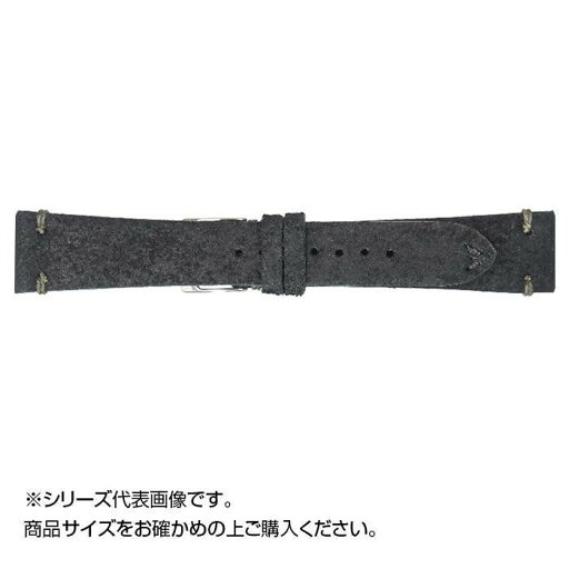 Emitta エミッタ 時計バンド ゴージュ 19mm ブラック 美錠:銀 EG-A19 Emitta エミッタ 時計バンド ゴージュ 19mm ブラック 美錠:銀 EG-A19