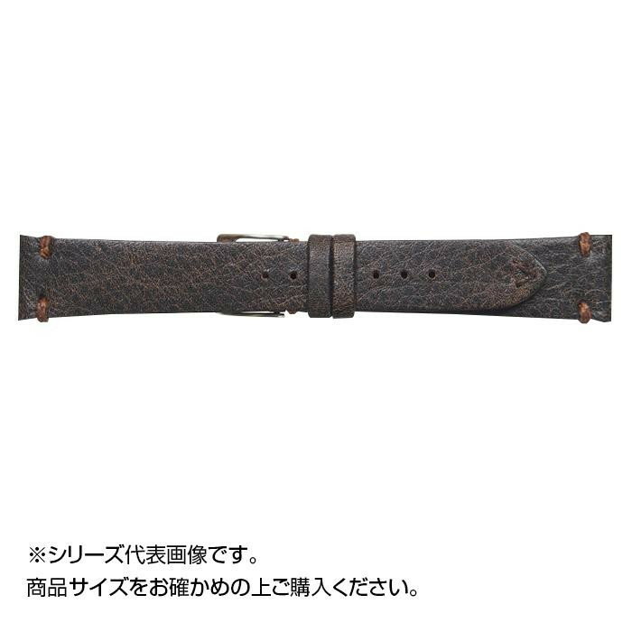 Emitta エミッタ 時計バンド ストーンズ 18mm ダークブラウン 美錠:銀 ES-B18