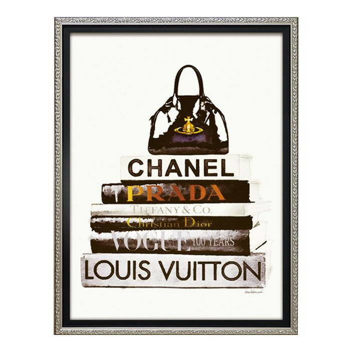 ユーパワー オマージュ キャンバスアート Sサイズ ブラックバッグ ブックスタック BC-07060