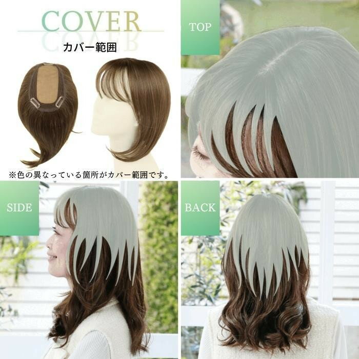 プリシラ プレミアム白髪かくしウィッグ ふんわりロングタイプ ブラック ST-010-1N