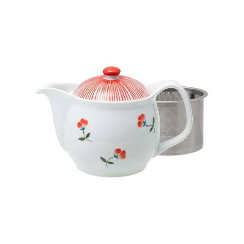 西海陶器 波佐見焼 風花 SSポットU 赤　20426