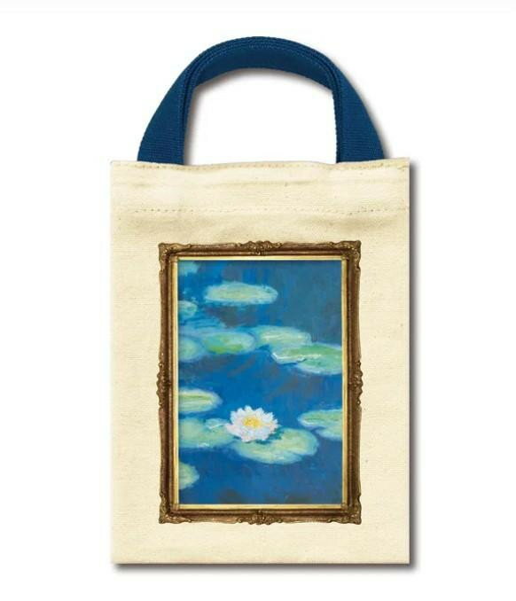 名画コットンミニバッグ モネ 睡蓮 AB-00708