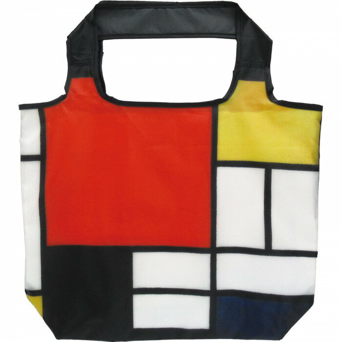 名画エコバッグ 〜Lサイズ〜 モンドリアン コンポジション ライン＆カラー AE-01121