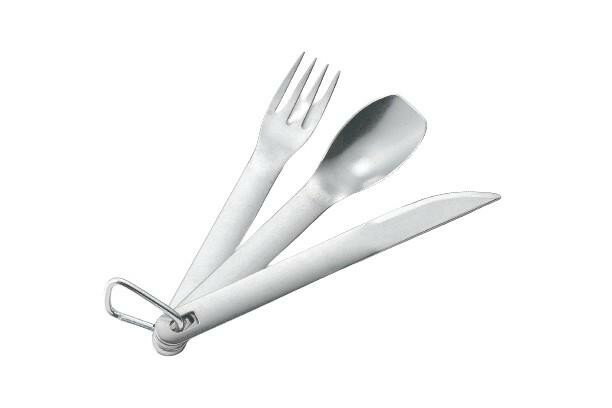 キャッチフィールド カラビナ付キャンプカトラリーセット　CF-106