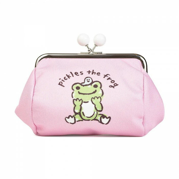 かえるのピクルス　ガマ口たわらポーチ　クレヨンタッチ　CKKP021-1