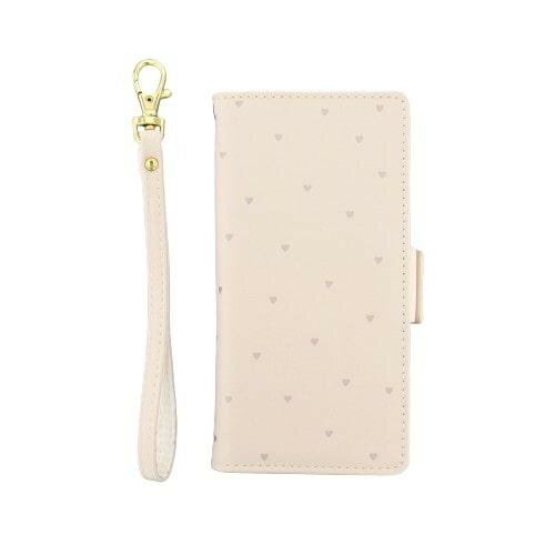 フラワーリング マルチスマホケース ストラップ付き ハートドットパターン SCM0048-IV アイボリー