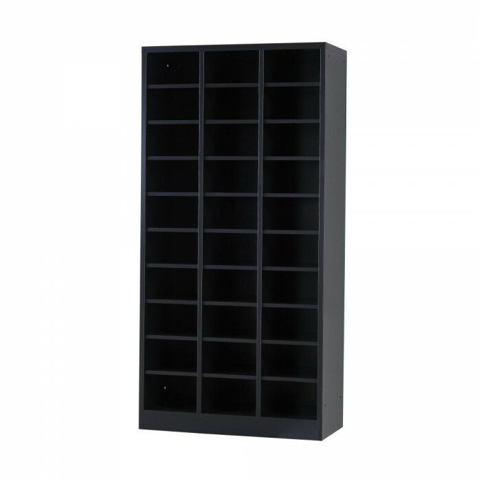 豊國工業 シューズロッカーH1530 3列10段 USL-310-MB マットブラック