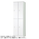 豊國工業 オール扉タイプハンガーパイプ式4人用2列2段 W525 内筒交換錠 RLK-TTPN4252-WTW
