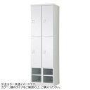 豊國工業 下段オープンタイプハンガーパイプ式4人用2列2段 W525 RLK-TKPN4452-WNT