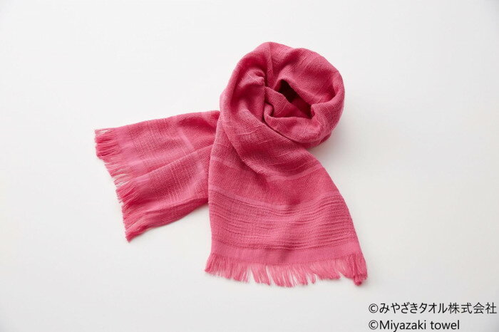 みやざきタオル 今治マフラー オリジナル 140cm×34cm No.4 ショッキングピンク