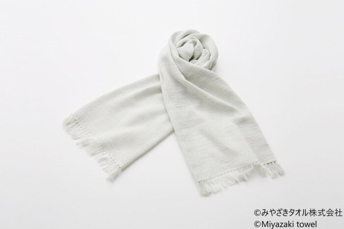 みやざきタオル 今治マフラー スラブ 160cm×34cm No.13 うすねずみ
