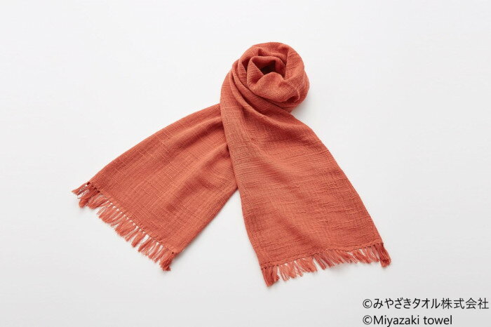 みやざきタオル 今治マフラー スラブ 160cm×34cm No.29 ザクロ