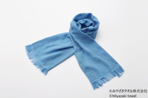 みやざきタオル 今治マフラー シーズン 160cm×34cm No.10 アクアブルー みやざきタオル 今治マフラー シーズン 160cm×34cm No.10 アクアブルー