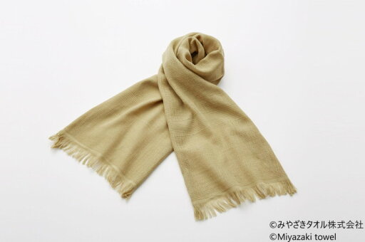 みやざきタオル 今治マフラー シーズン 160cm×34cm No.13 サンドベージュ みやざきタオル 今治マフラー シーズン 160cm×34cm No.13 サンドベージュ