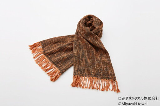みやざきタオル 今治マフラー マッフル 160cm×34cm No.1 オレンジ みやざきタオル 今治マフラー マッフル 160cm×34cm No.1 オレンジ