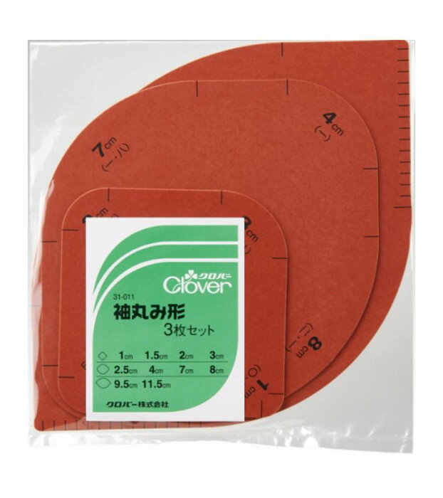 クロバー　袖丸み形 3枚セット 31-011