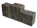 花壇 材木 花壇用ブロック スリーパーエッジャー C 段違3連 2個セット