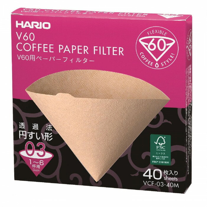 HARIO ハリオ V60ペーパーフィルター03 40枚×10 VCF-03-40M