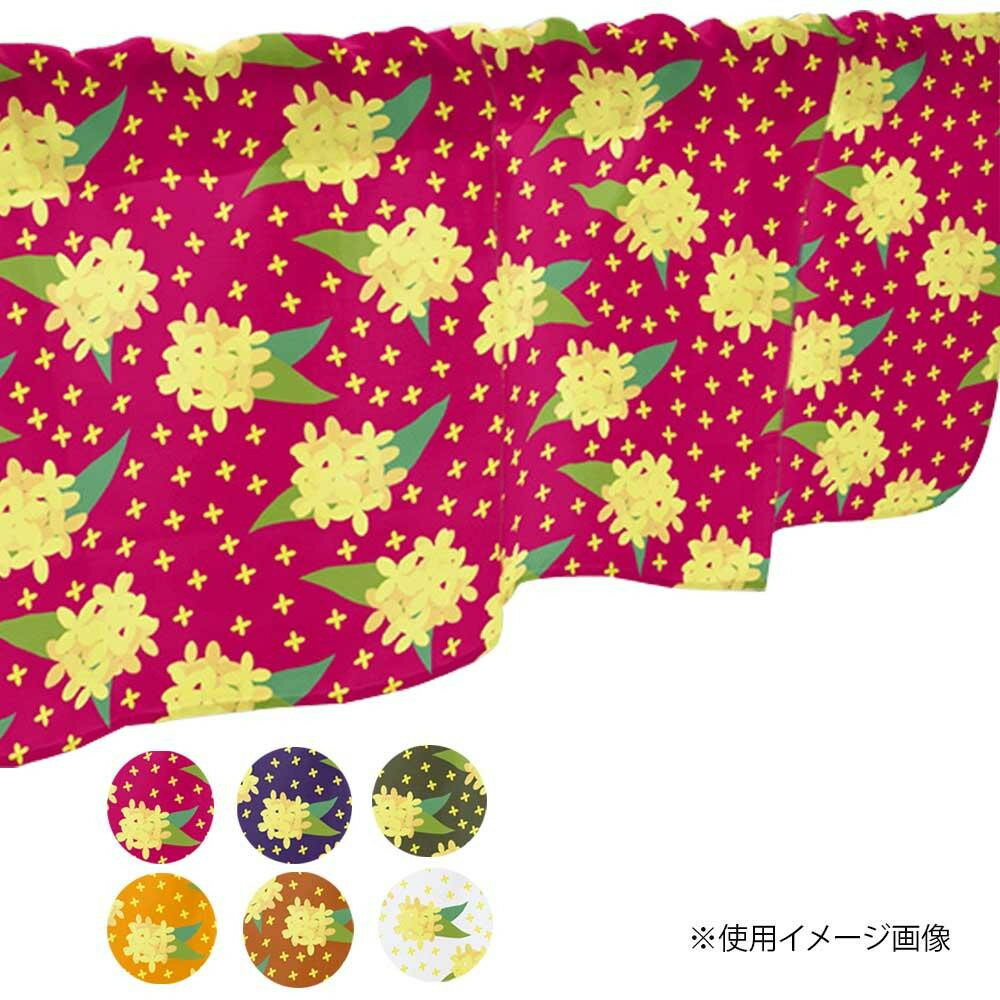 カフェカーテン キンモクセイ 800×450mm　赤・41120