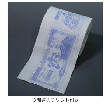 おもしろトイレットシリーズ 金運 トイレットペーパー 100個入 開運のプリント付き 2800