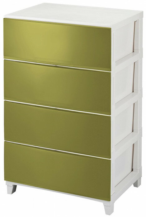 ルームス　シェード　ワイド　4段チェスト　組立式 RSD-S544　SKA サンドカーキ