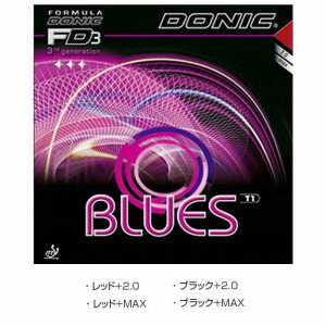 DONIC　卓球ラバー　ブルースT1　AL082　レッド+2.0